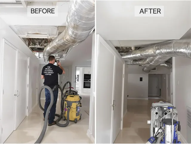 Wilmington Air Duct Cleaning professional performing thorough air duct cleaning in Wilmington