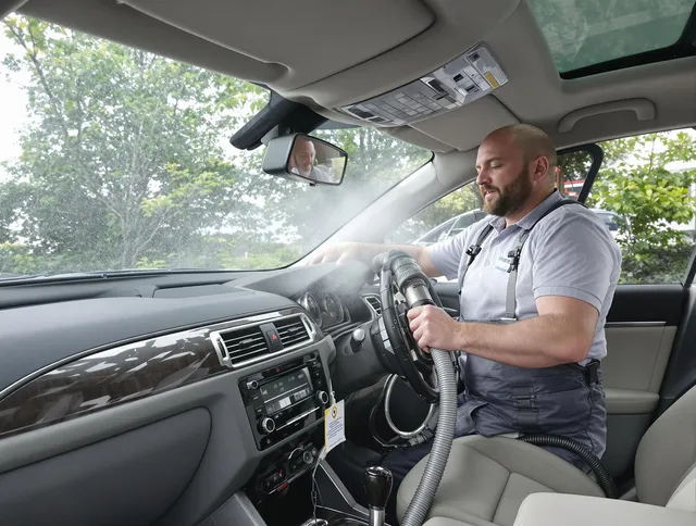 Wilmington Air Duct Cleaning specialist performing professional car duct cleaning in Wilmington