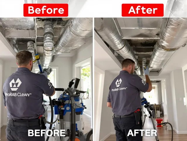 Wilmington Air Duct Cleaning expert performing thorough residential duct cleaning in a Wilmington home